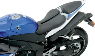 Saddlemen Track Carbon Fiber Solo Gel Channel Seat (With Matching Pillion Cover) For Yamaha 2009-2014 R1 Models (0810-Y105)