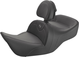 Saddlemen Roadsofa Carbon Fiber Seat With Drivers Backrest For Honda 2001-2010 GL1800 Models (H01-07-185BR)