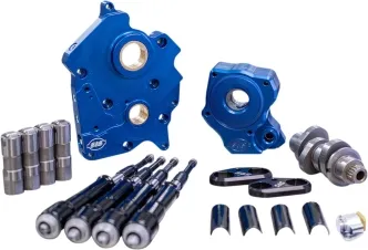 S&S Cycle Chain Drive 475C Cam Chest Kit With Chrome Pushrod Tubes For Harley Davidson 2017-2024 M8 Water Cooled Touring Models (310-1008B)
