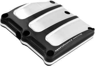 Performance Machine Scallop Transmission Cover In Contrast Cut Platinum Finish For Harley Davidson 2017-2023 M8 Touring & 2018-2023 M8 Softail Models (0203-2018-BMP)