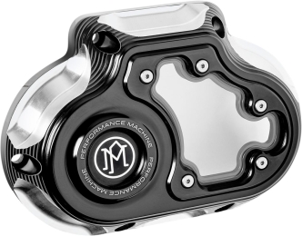 Performance Machine Vision Transmission End Clutch Cover In Contrast Cut Finish For Harley Davidson 2018-2023 M8 Softail Models & 2021-2023 Touring Models (0177-2081M-BM)