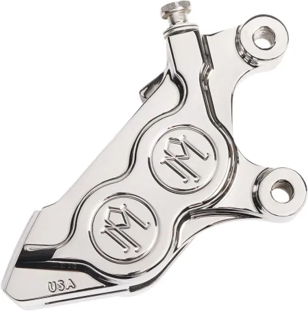 Performance Machine 4 Piston Right Side Front Brake Caliper In Chrome Finish For Harley Davidson 2015-2023 Softail, 2008-2023 Touring, 2014-2020 Sportster and 2006-2017 V-Rod Models (0052-2424-CH)