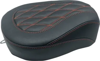 Mustang Wide Tripper Passenger Seat With Red Stitching For Harley-Davidson 2008-2024 Touring Models (76648AB)