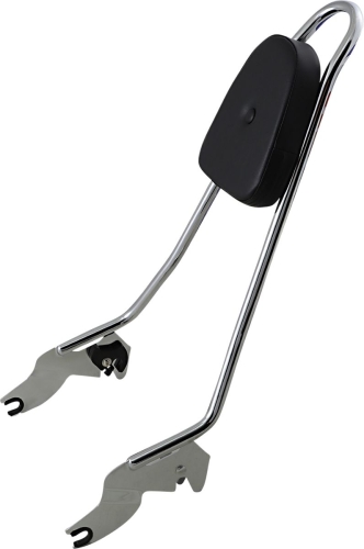 Motherwell 24 Inch Quick Detachable Sissy Bar Backrest In Chrome Finish For 2015-2023 HD Touring Models (MWL-456-CH)