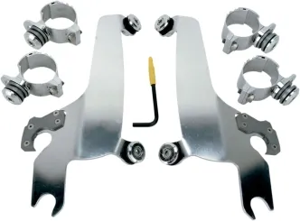 Memphis Shades No-Tool Trigger-Lock Mounting Kit For Memphis Sportshield In Polished Finish For Honda Models (MEK1944)