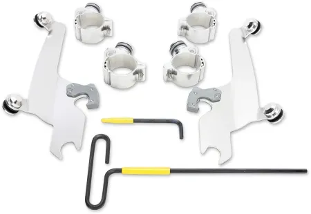 Memphis Shades No-Tool Trigger-Lock Mounting Kit For Memphis Sportshield In Polished Finish For Victory Models (MEK2020)
