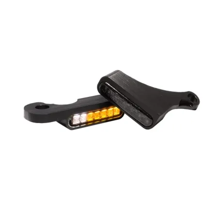 Heinz Bikes Stripes LED Turn Signals In Black With PL For Harley Davidson 2009-2013 Touring Models (HBTS-FLH-0913-PL)