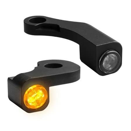 Heinz Bikes NANO Series Handlebar Turn Signals In Black For Harley Davidson 2009-2013 Touring Models (HBTSN-FLH-0913-PL)