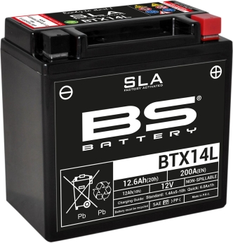 BS Battery SLA Factory-Activated AGM Maintenance-Free Batteries 12V 200A For 2004-2023 XL, 2015-2020 XG 500/750/750A Models (300760)