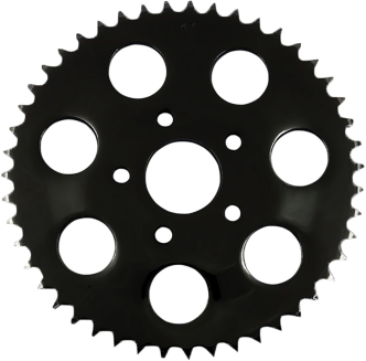 Drag Specialties 46 Tooth Gloss Black Rear Chain Sprocket For HD Evo Big Twin and 92-99 Sportster Models (16427EB)