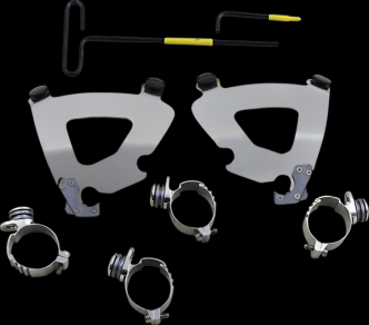 Memphis Shades Gauntlet Fairing Trigger-Lock Mounting Kit In Polished Stainless Steel For HD Sportster Models (MEK2057)