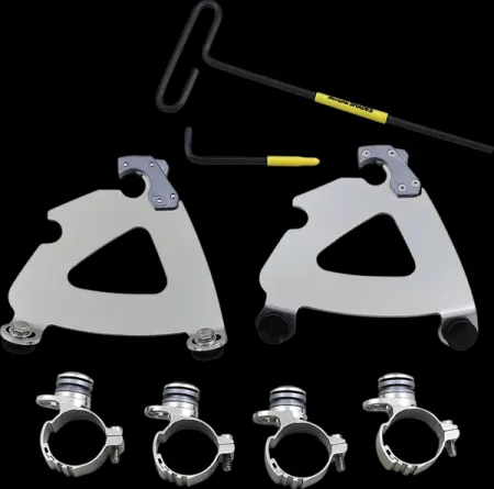 Memphis Shades Road Warrior Trigger-Lock Mounting Kit In Polished Stainless Steel For HD Sportster Models (MEK2064)