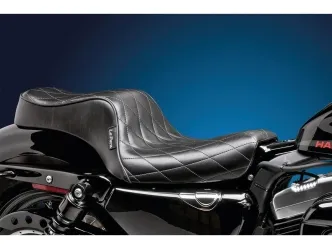 Le Pera Cherokee 2-Up Diamond Stitched In Black For Harley Davidson 2004-2020 Sportster Models (Excl. 2007-2009 Models) (LK-026DM)