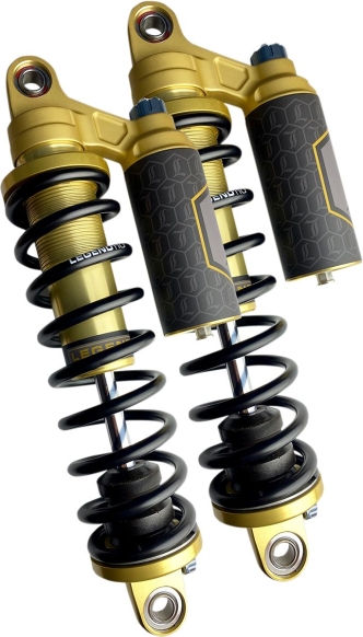 Legend Suspensions 13 Inch Gold Revo Arc Piggyback Coil Suspension With Standard Springs For Harley Davidson 2004-2022 Sportster Models (Excludes Superlow) (1310-1918)