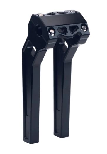 LA Choppers 10 Inch Pullback Risers In Black With 1 1/4 Inch Clamping Diameter (LA-7481-10B)