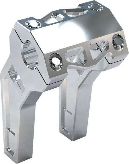 LA Choppers 6 Inch Pullback Risers In Raw Finish With 1 1/4 Inch Clamping Diameter (LA-7481-06R)