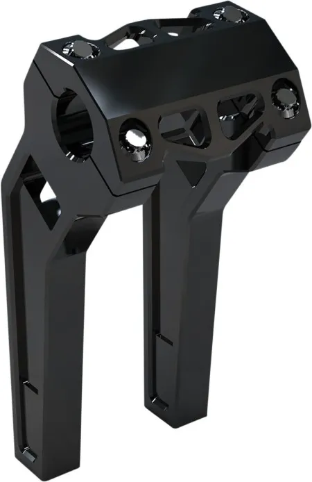 LA Choppers 8 Inch Pullback Risers In Black With 1 1/4 Inch Clamping Diameter (LA-7481-08B)