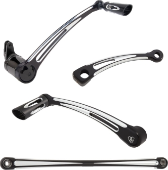 Arlen Ness Deep Cut Foot Control Kit With Solo Shifter In Black For Harley Davidson 2000-2023 Touring Models (420-108)