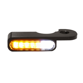 Heinz Bikes LED Handlebar Turn Signal Amber/White Colour in Black Finish For 2013-2014 Softail Breakout CVO & 2016-2017 Pro Street Breakout CVO Models (HBTSFXSB-HC-PL)
