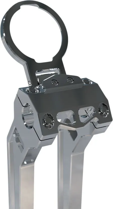 LA Choppers Gauge Mount In Raw Finish For Use With LA Choppers Billet Performance Risers (LA-7397-01R)
