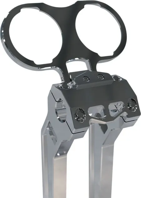 LA Choppers Dual Gauge Mount In Raw Finish For LA Choppers Performance Risers (LA-7397-02R)