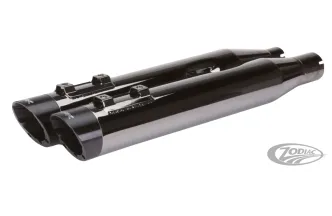 Two Brothers Racing Slip-On In Black Chrome Finish With Black Slash Endcap For 2017-2024 Touring Models (005-456D-BCS)