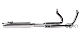 Two Brothers Racing 2-1 Comp-S Exhaust In Chrome With Polished Slash Endcap For 2017-2024 Touring Models (005-4640199-PS)
