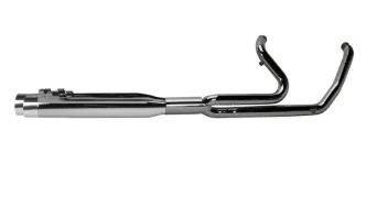 Two Brothers Racing 2-1 Ghost Exhaust In Chrome With Polished Endcap For 2017-2024 Touring Models (005-46402-P)