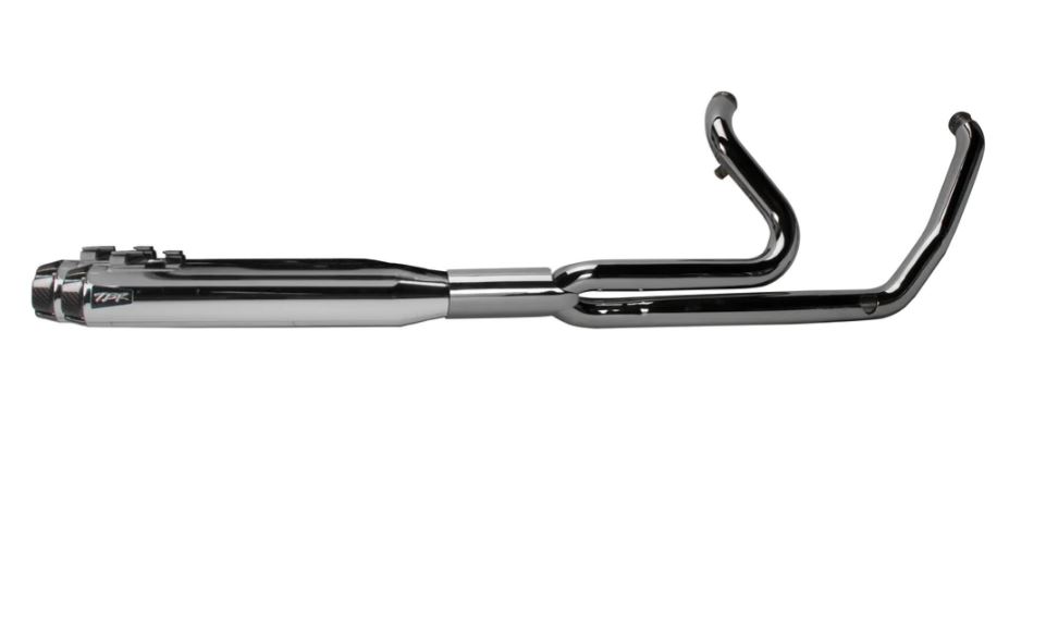 Two Brothers Racing 21 Ghost Exhaust In Chrome With Carbon Fibre