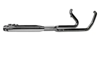Two Brothers Racing 2-1 Ghost Exhaust In Chrome With Carbon Fibre Endcap For 2017-2024 Touring Models (005-46802)
