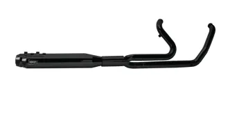 Two Brothers Racing 2-1 Ghost Exhaust In Black With Carbon Fibre Endcap For 2017-2024 Touring Models (005-46802-B)