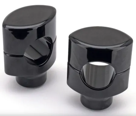 Zodiac 1.67 Inch Tall Infinity Super Fat Bar Risers - Black - With 1 1/2 Inch Clamping Area (240986)