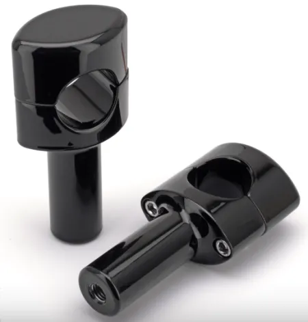 Zodiac 3.75 Inch Tall Infinity Super Fat Bar Risers - Black - With 1 1/2 Inch Clamping Area (240992)