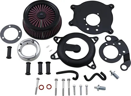 Vance & Hines VO2 Rogue Air Cleaner In Wrinkle Black Finish For 1999-2017 HD Dyna, Softail And Touring Models (40373)