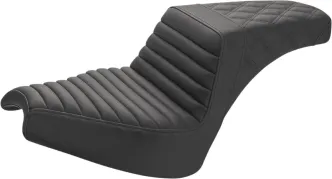Saddlemen Step Up Tuck & Roll Front With Rear Lattice Stitched Seat In Black For Indian 2022-2023 Indian Chief & Chief Dark Horse Models (I21-04-176)