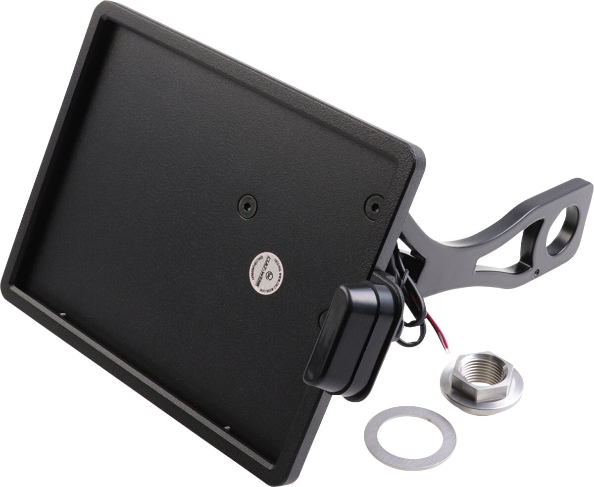 IBEX Kennzeichenhalter Für Harley Davidson Dyna Modelle Ab 05 – Schwarz, Stahl, Kennzeichenträger