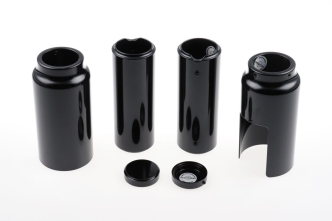 Cult Werk Long Version 6 Piece Fork Covers Long Version In Black Gloss Powder Coated For Indian 2018-2023 Scout Bobber Models (IN-SCO008)