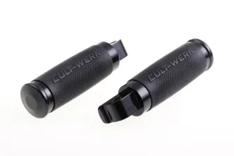 Cult Werk Racing Foot Pegs In Black For Indian 2015-2023 Scout, 2016-2020 Scout Sixty, 2019-2023 Scout Bobber, 2021-2023 Scout Bobber Twenty & 2022-2023 Scout Rogue Models (IN-SCO039)
