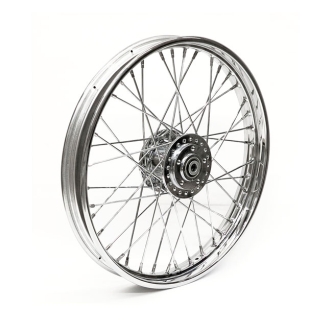 Doss 2.15 X 21 Front Wheel 40 Spokes Chrome For Harley Davidson 78-83 FX, XL with dual disc Models (ARM484875)