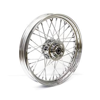Doss 40 Spoked 2.50 X 19 Front Wheel In Chrome For Harley Davidson 2004-2005 FXD/B/C/L Models (ARM805875)