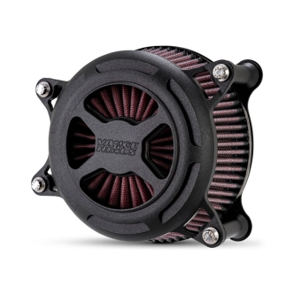 Vance & Hines VO2 X Air Cleaner In Wrinkle Black Finish For HD M8 Softail, Touring And Trike Models (42365)