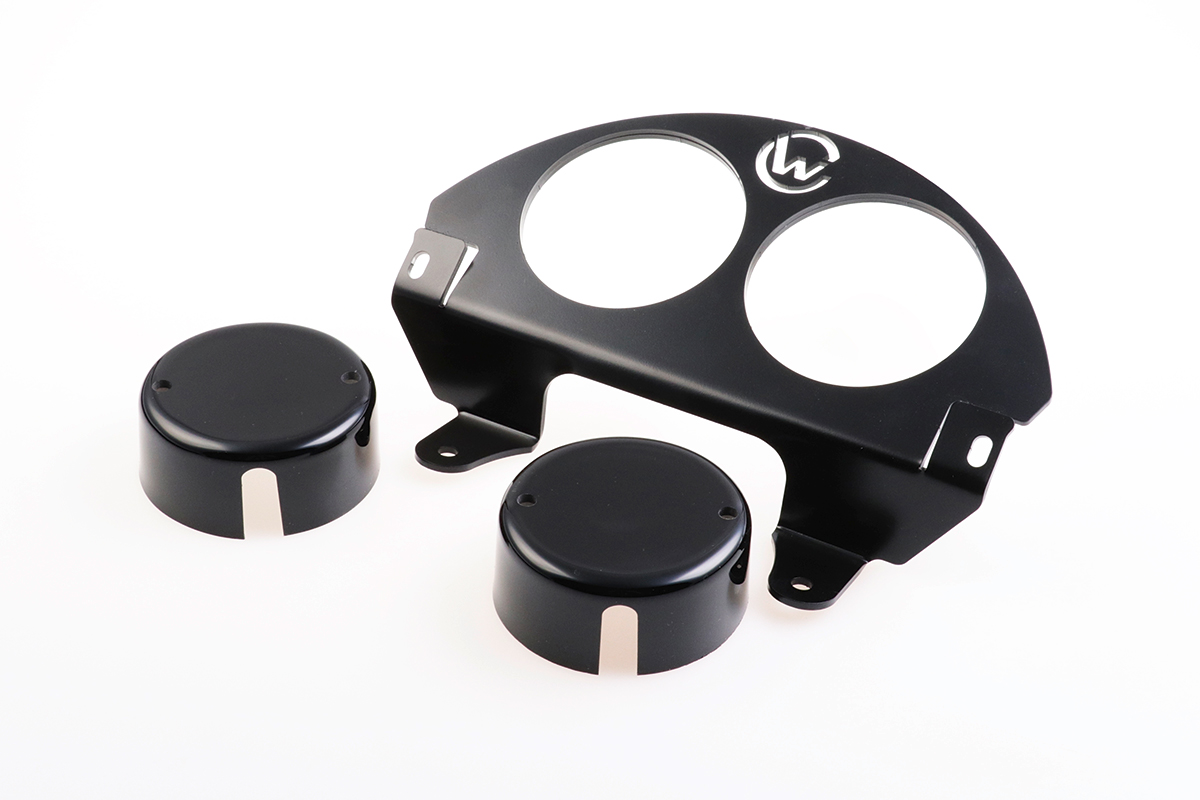 Cult Werk Dash Cover With Speedometer Kit In Gloss Black For Harley