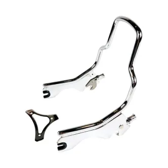 Doss 12 Inch Upright Sissy Bar Kit In Chrome For Harley Davidson 2018-2023 FLDE, FXST, FLHC/S, FLSL, FXBB/S Models (ARM450775)