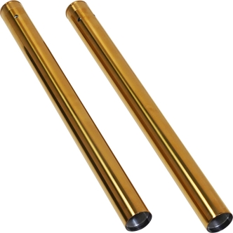 Arlen Ness Factory (22 7/8 Inch) 49mm Fork Tubes In Gold For Harley Davidson 2017-2023 Touring Models (121-000)