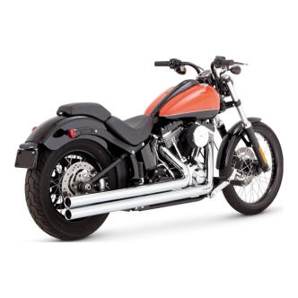 Thorcat ECE Approved Vance & Hines Long Shots 2-2 Exhaust System In Chrome For Harley Davidson 2012-2016 Softail Twin Cam Models (ARM224849)