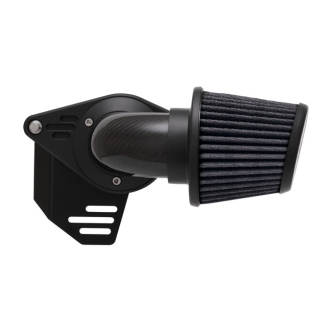 Vance & Hines VO2 Falcon Air Cleaner In Black Finish With Weaved Carbon Fibre Elbow For HD M8 Softail, Touring And Trike Models (40049)
