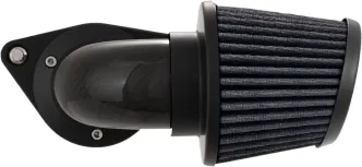 Vance & Hines VO2 Falcon Air Cleaner In Black Finish With Weaved Carbon Fibre Elbow For 1991-2022 HD Sportster Models (40055)