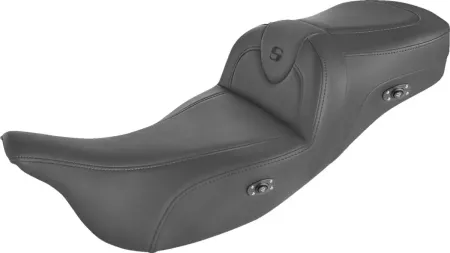Saddlemen Heated Roadsofa Seat In Black For Harley Davidson 2009-2023 FLHTCUTG Tri Glide Models (808-07B-187THCT)