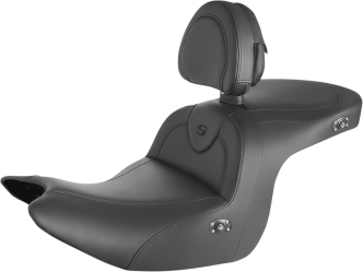 Saddlemen Heated Roadsofa Smooth Seat With Drivers Backrest For Honda 2018-2022 GL1800 Goldwing Models (H18-07-187BRHCT)