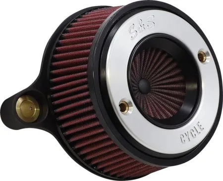 S&S Stinger Air Cleaner Kit In Black Finish With Aluminium Trim Ring For HD M8 Softail And Touring Models (170-0714A)